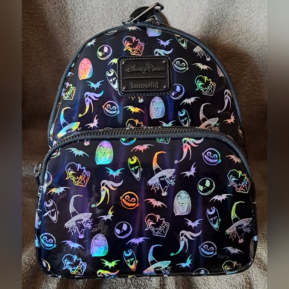 holigraphic mini backpacks Abaodam Shiny Iridescent Backpack for Women Lightweight Transparent Holographic Travel Bag Small Student Bookbag 9X4X11 Inches Holographic Backpack Womens Clear Backpack